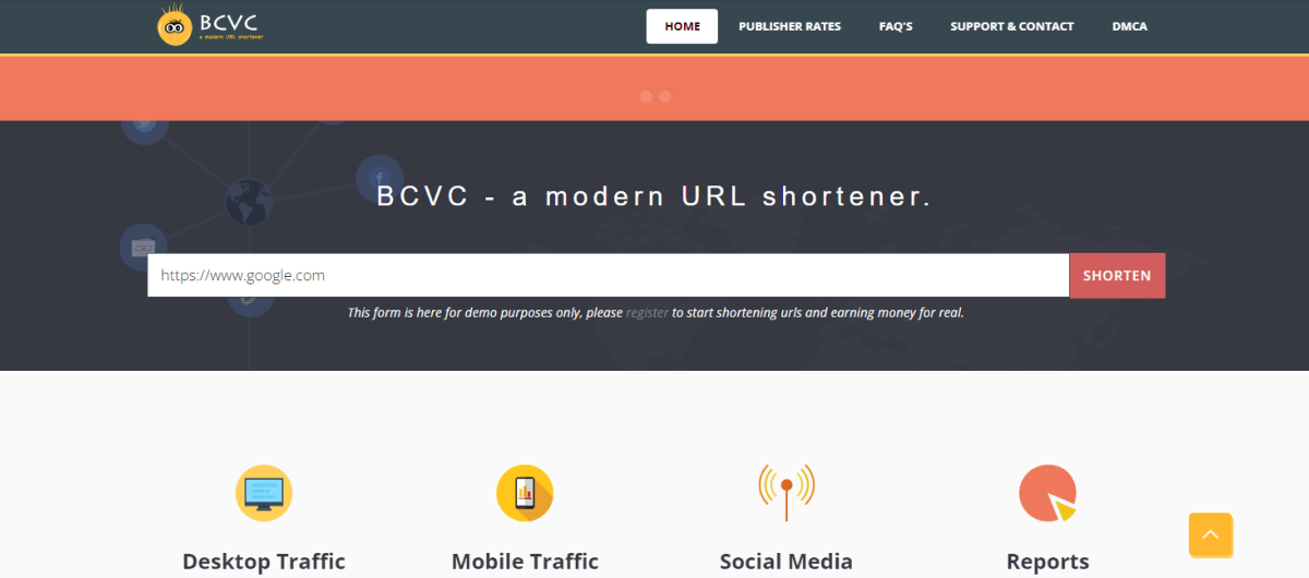 Сайт для заработка на сокращении ссылок BCVC