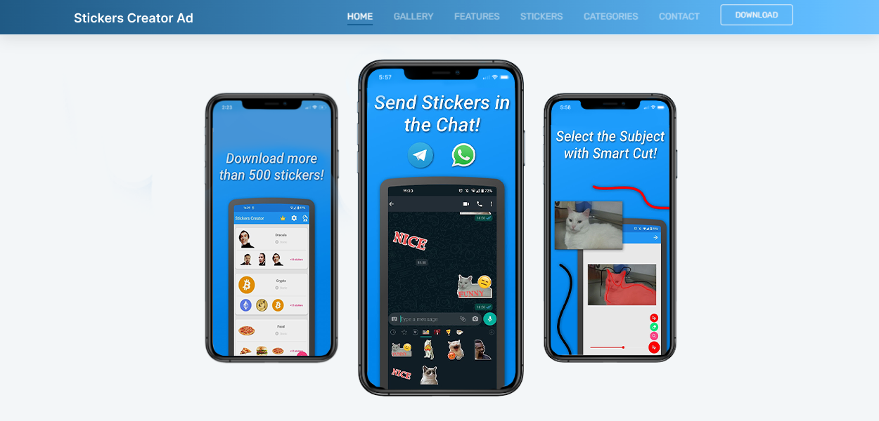 Создать стикеры Телеграм на телефоне в Stickers Creator 