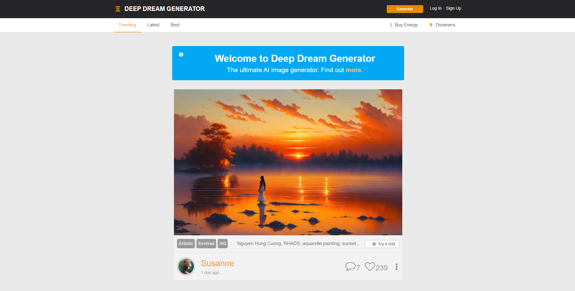 генератор несуществующих людей Deep Dream Generator