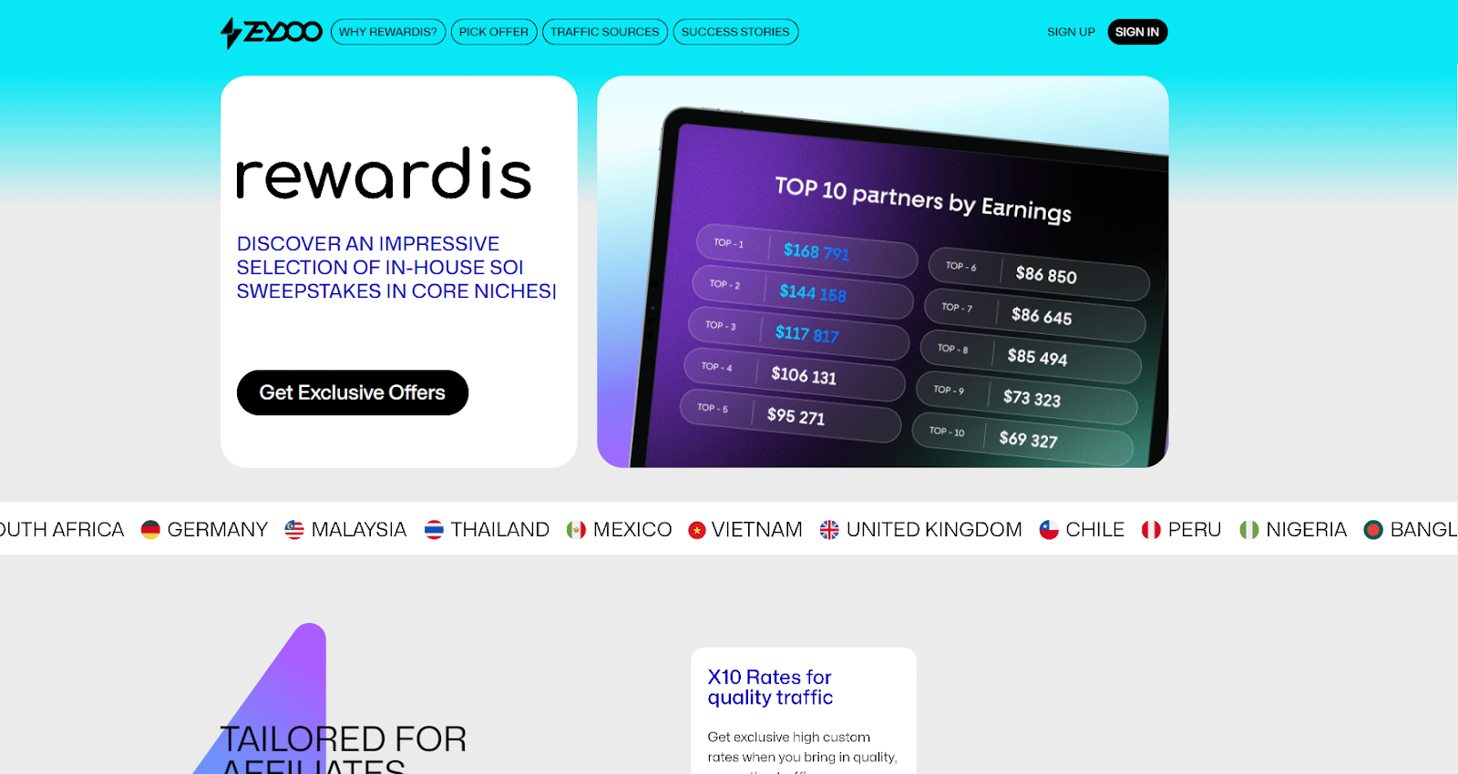 главная страница rewardis